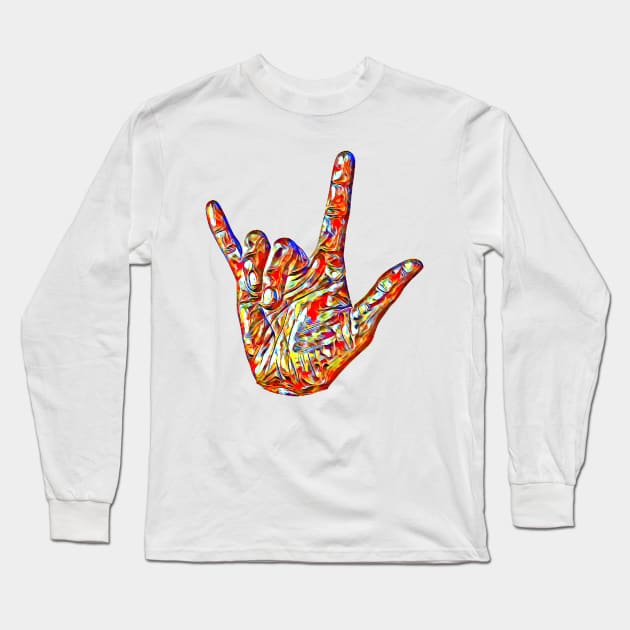 ASL "I love you" Long Sleeve T-Shirt by Shawn's Domain